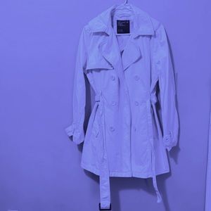 All White Jean Trench Coat✨